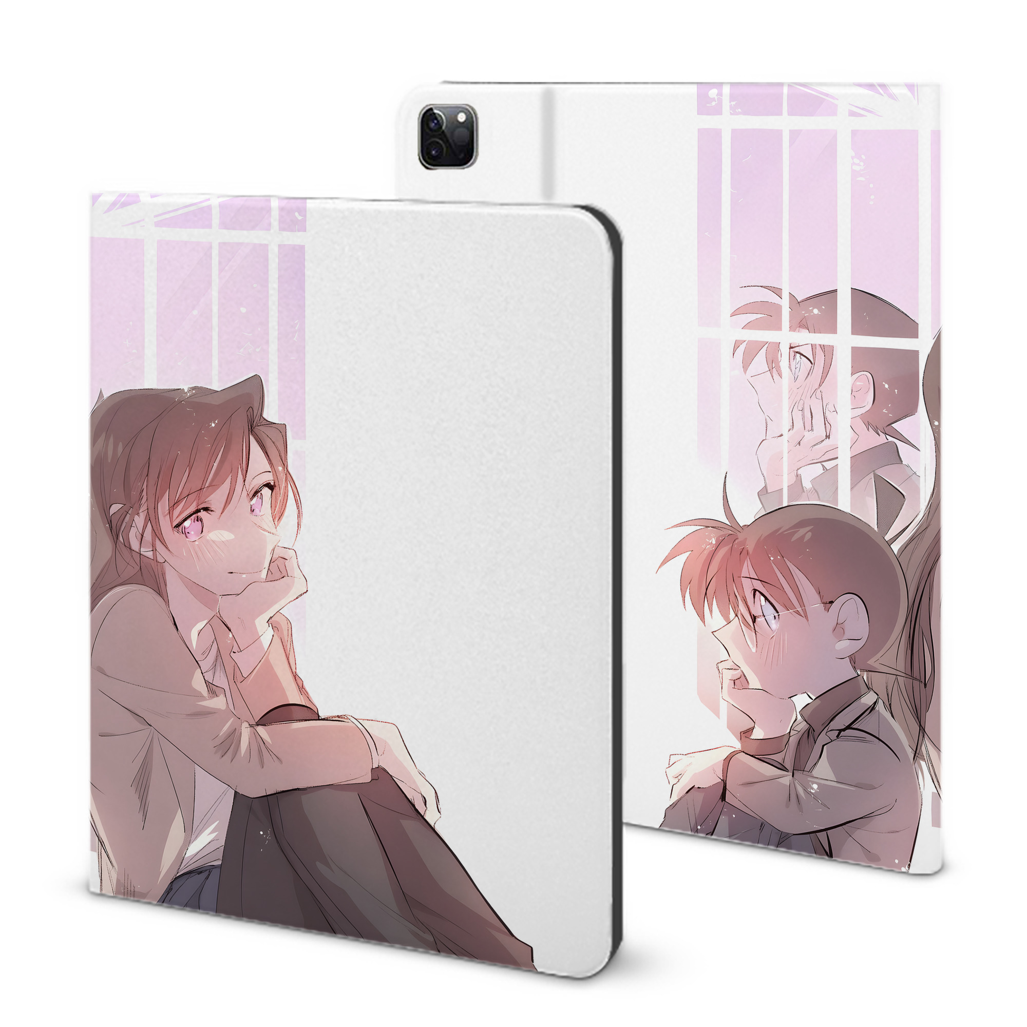 （画像用） 名探偵コナン Detective Conan IPad ケース ブック型 PUレザー TPU 耐衝撃 軽量 薄型 ペン収納なし 全面保護 IPad 各モデル対応